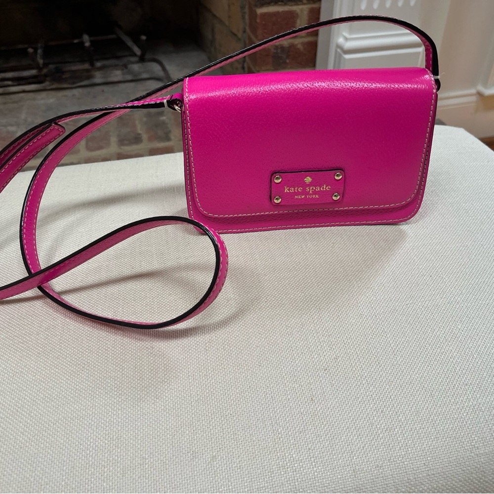 kate spade Hot Pink Crossbody Wallet on a Strap